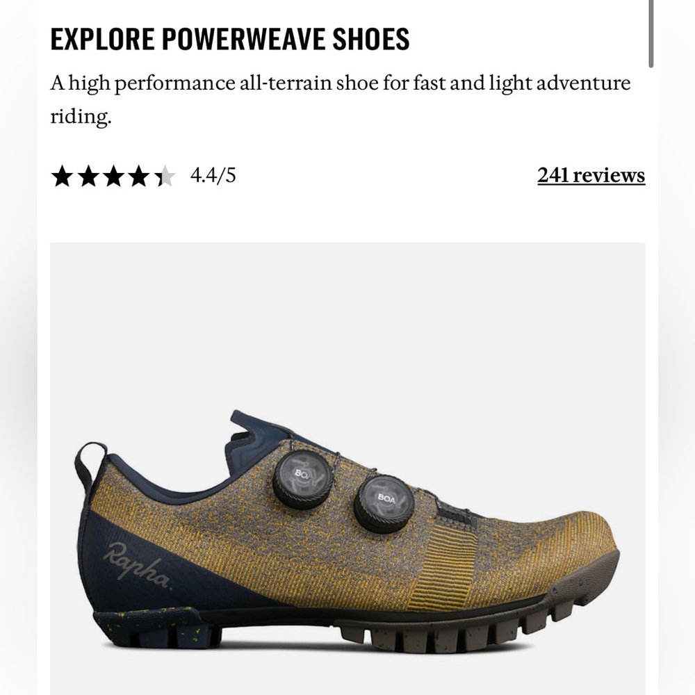 RAPHA Explore Powerweave cycling shoes. No low offers considered: Price is firm.